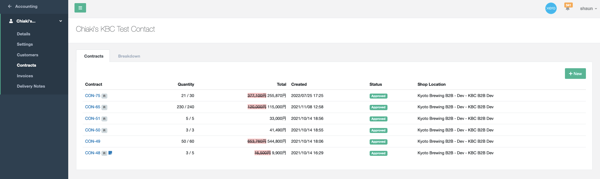 Billing Account Contracts