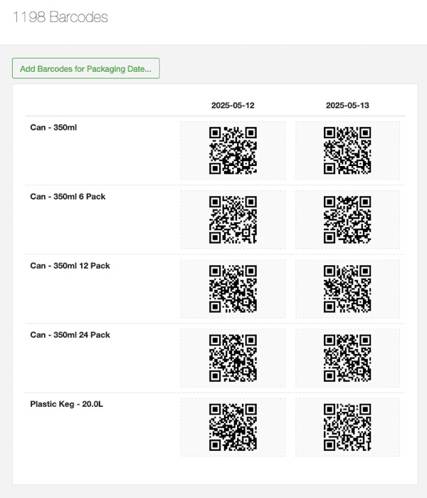 Batch Barcodes
