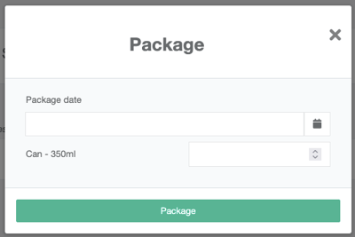 Batch Packaging Modal