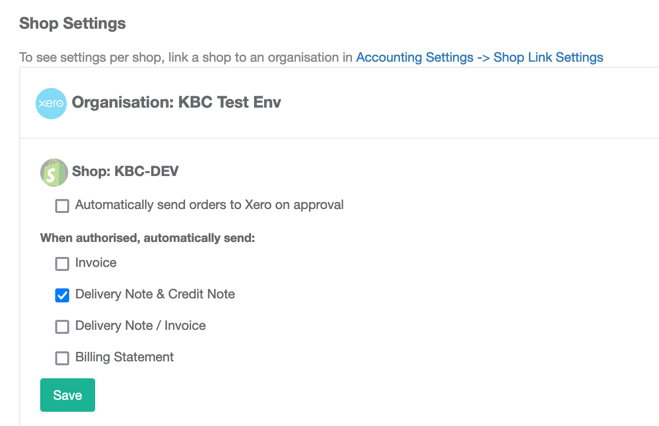 Xero - Send on Authorise