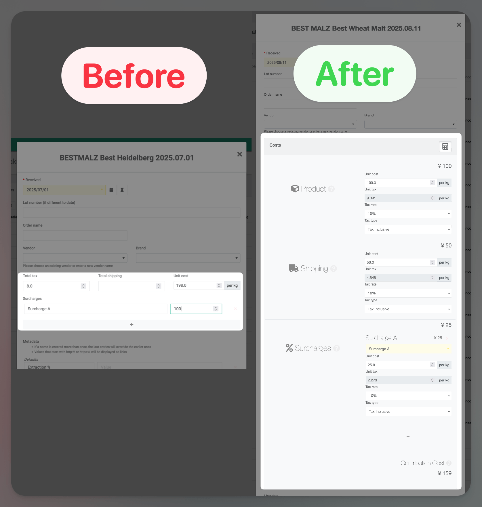 Lot Cost Improvements