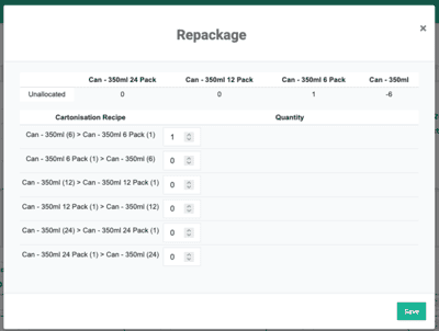 Lot Repackaging Plans
