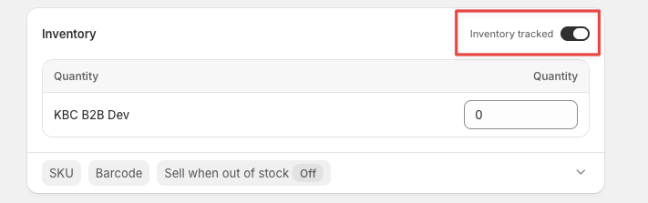 Inventory tracking