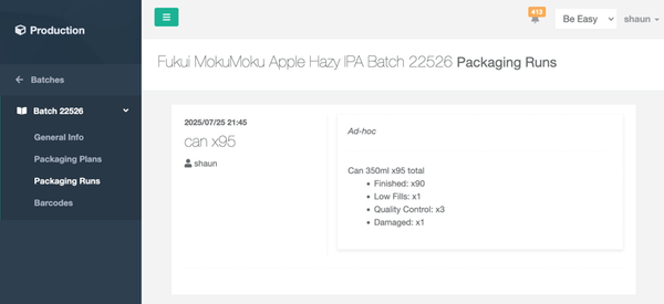 Finish Packaging History