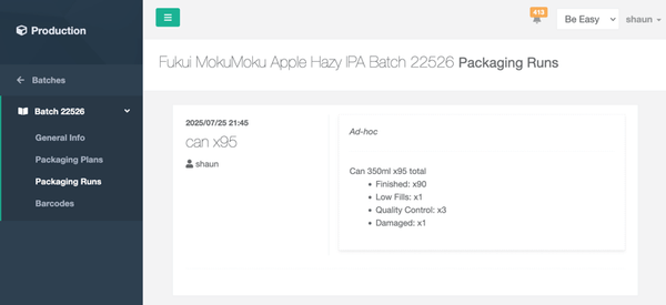 Finish Packaging History