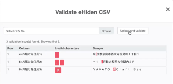 Validate eHiden CSV Issues