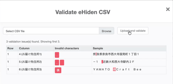Validate eHiden CSV Issues