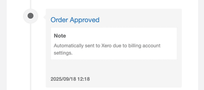 Xero Order Approved Sales Event